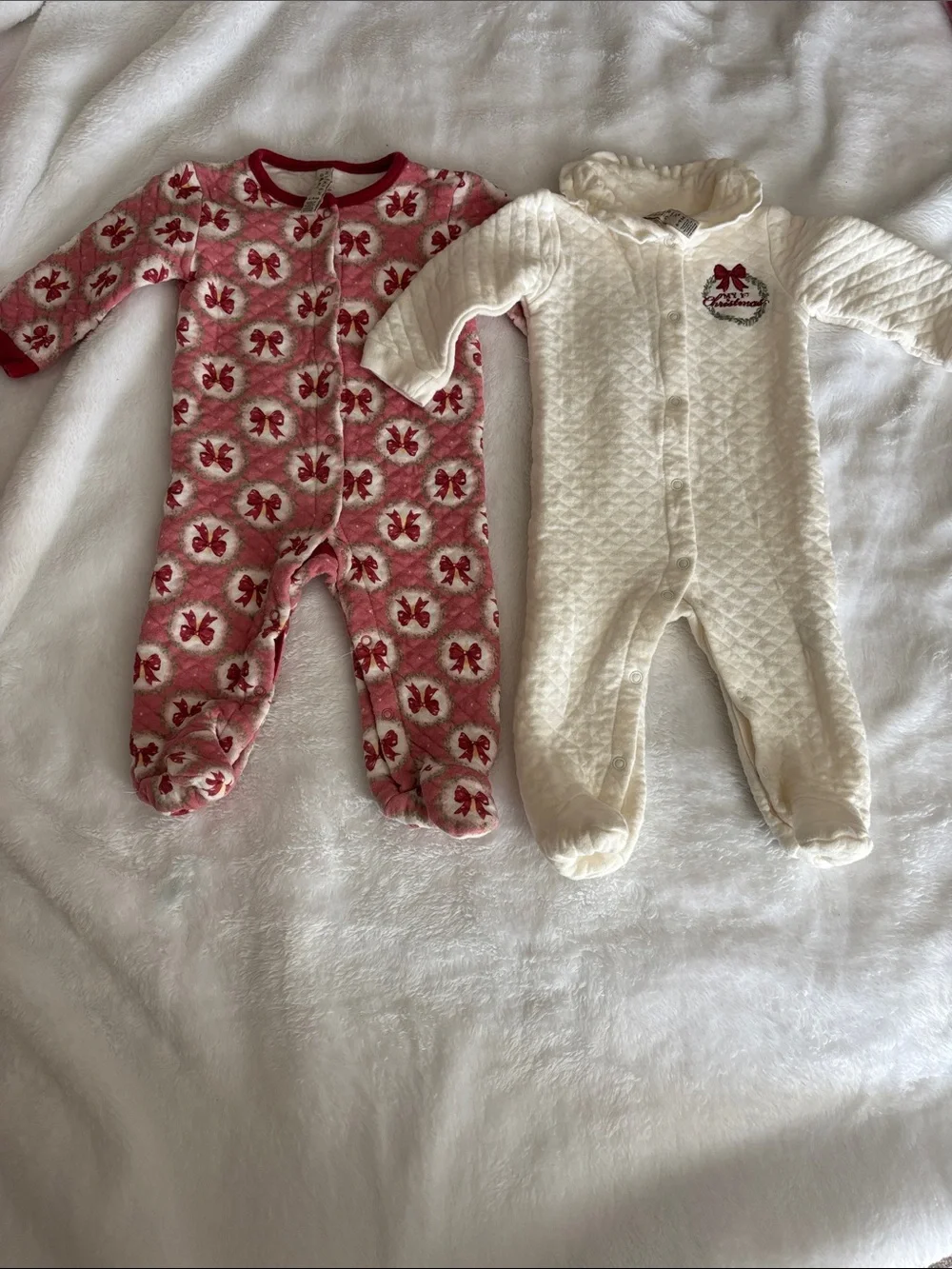 4 Baby Girl Holiday PJs Size 6-9 Months